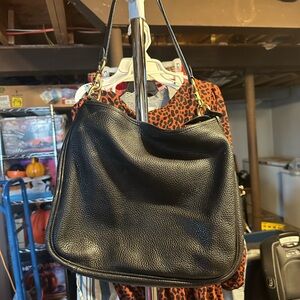 Coach Black Leather Shoulder Bag